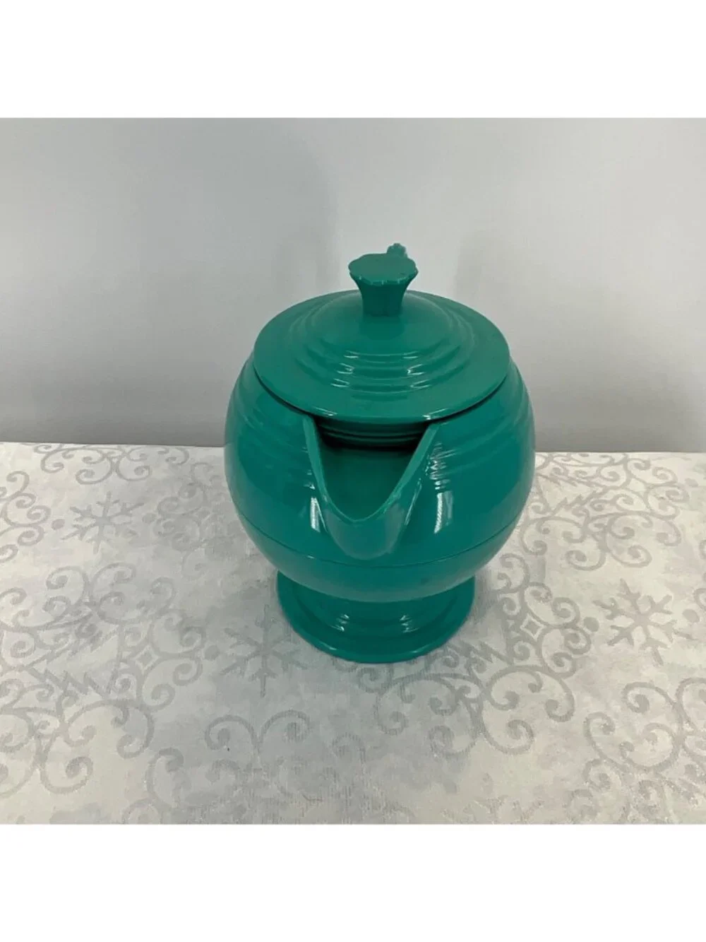 Fiesta‎ Teal/Aqua Thermal Insulated Plastic Teapot Stainless Interior